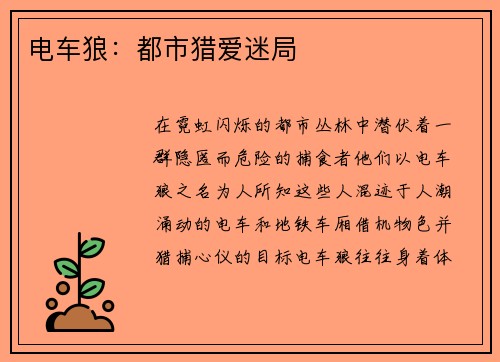 电车狼：都市猎爱迷局